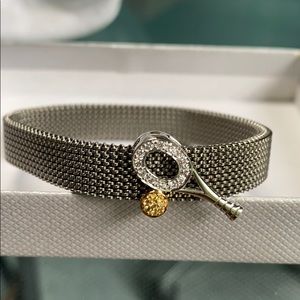 Yellow & White Diamond tennis bracelet